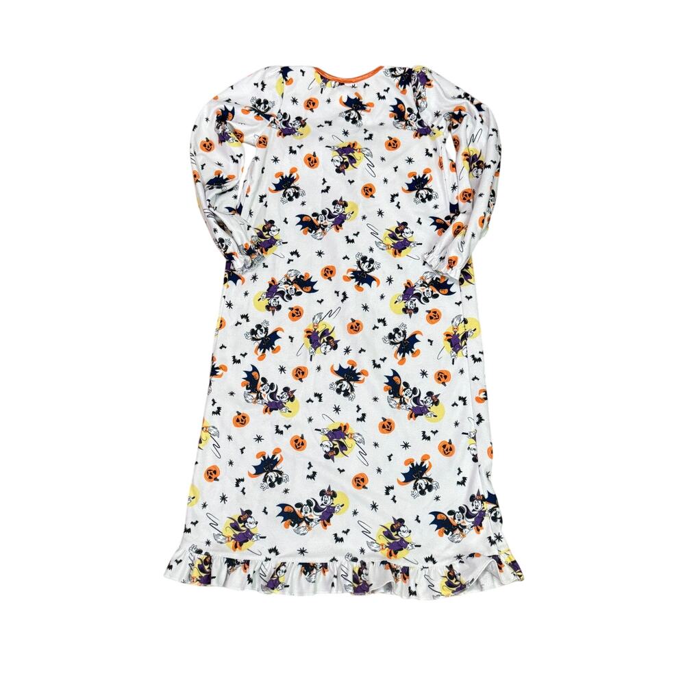 Disney Mickey Minnie Mouse Halloween Girls Size 8 Witch Pumpkins Long Nightgown - Picture 4 of 4